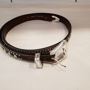 𝅺WESTERN Style 46" leather belt